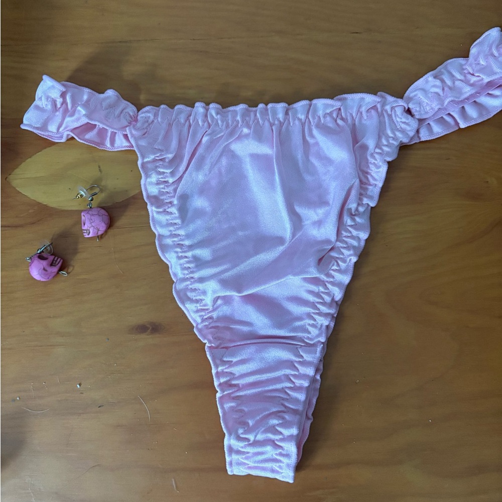 Pink Satin Women's Panties x2